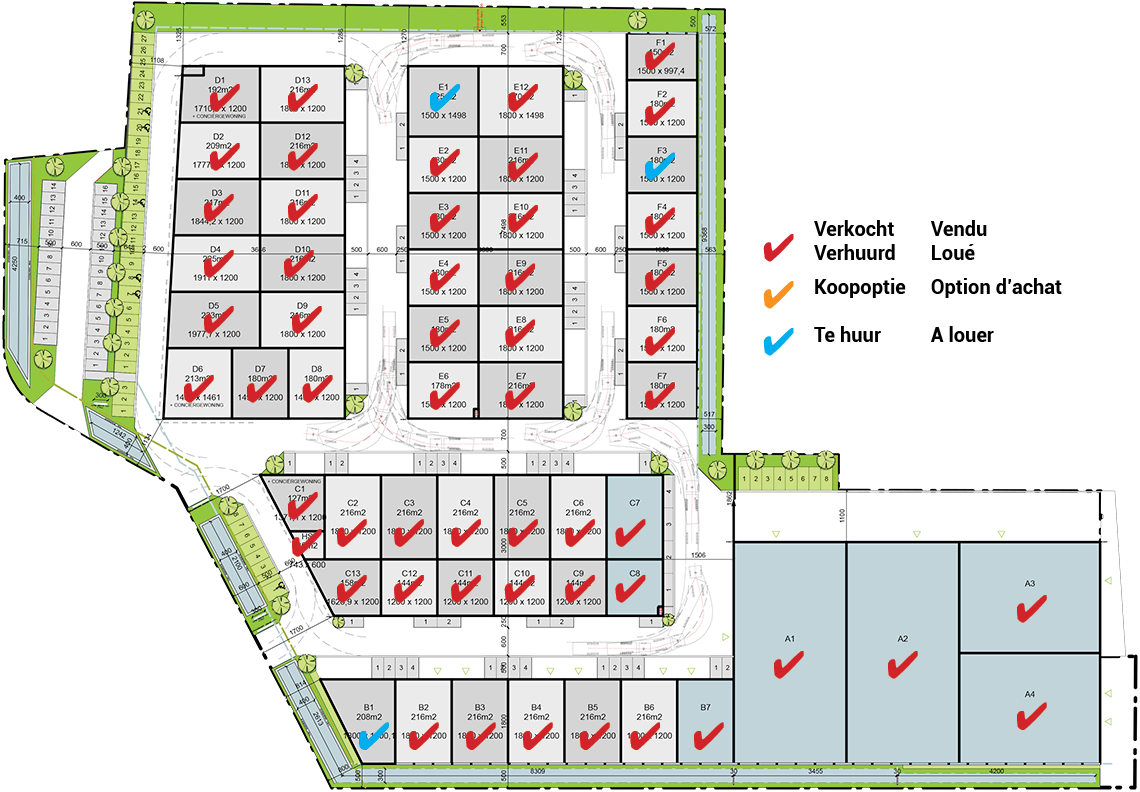 TerSpelt Business Park Grondplan